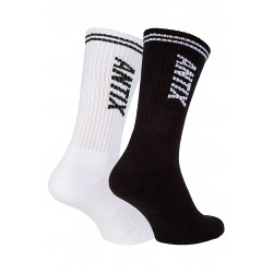 Antix Ring Socks Black White