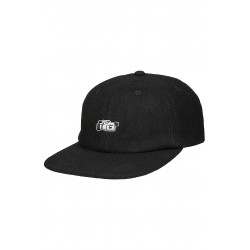 Vita 6 Panel Wool Cap Black