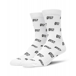 VX Pattern Socks White