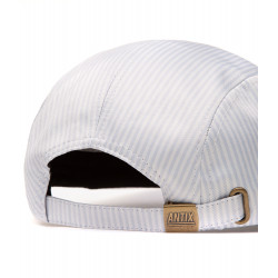 Antix Vaux 5 Panel Cap White Grey Striped