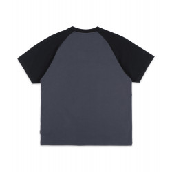 Antix Simplex Raglan Organic T-Shirt Black Slate Grey