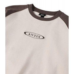 Antix Simplex Raglan Organic Sweatshirt Chocolate Sand