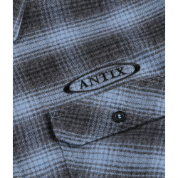 Antix Simplex Flanell T-Shirt Blue Black Check