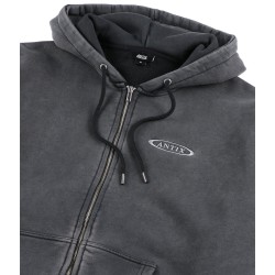 Antix Simplex Organic  Zip-Hoodie Washed Black